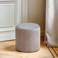 Fluted Round Velour Pouf