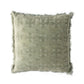 Fringe Green Cotton Pillow
