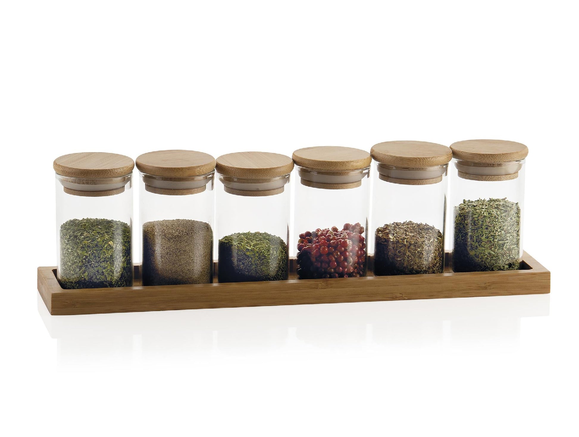 Glass Bottle Spice Set (x6)