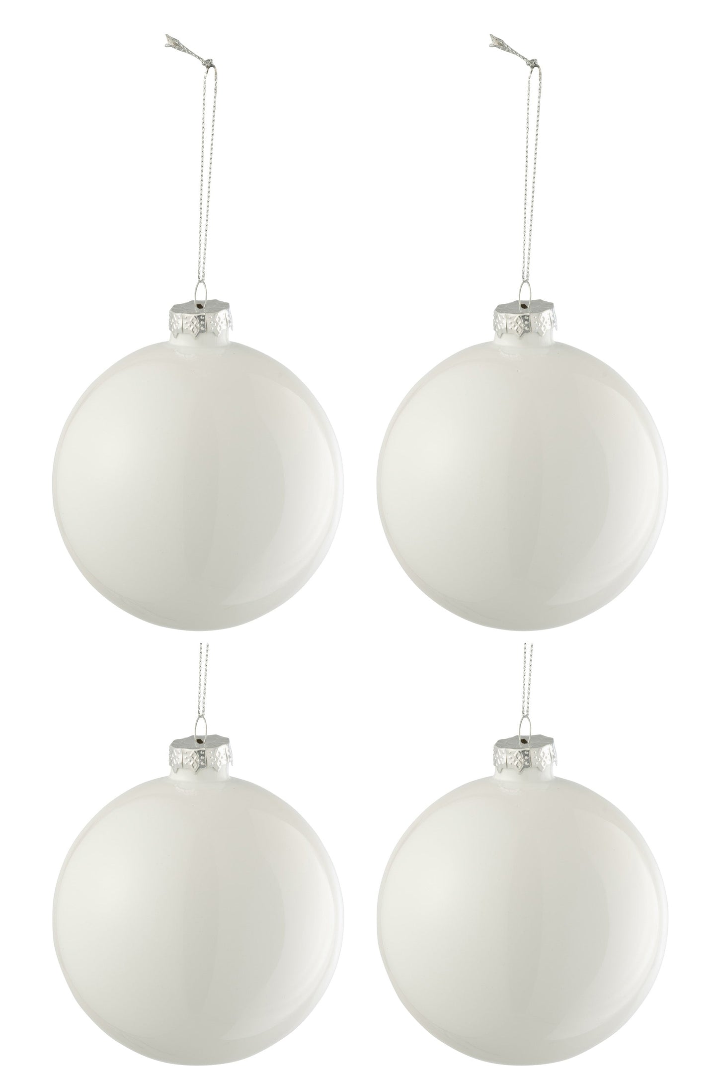 Glass Christmas Baubles Set (x4)