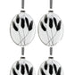Glass Christmas Baubles Set (x4)
