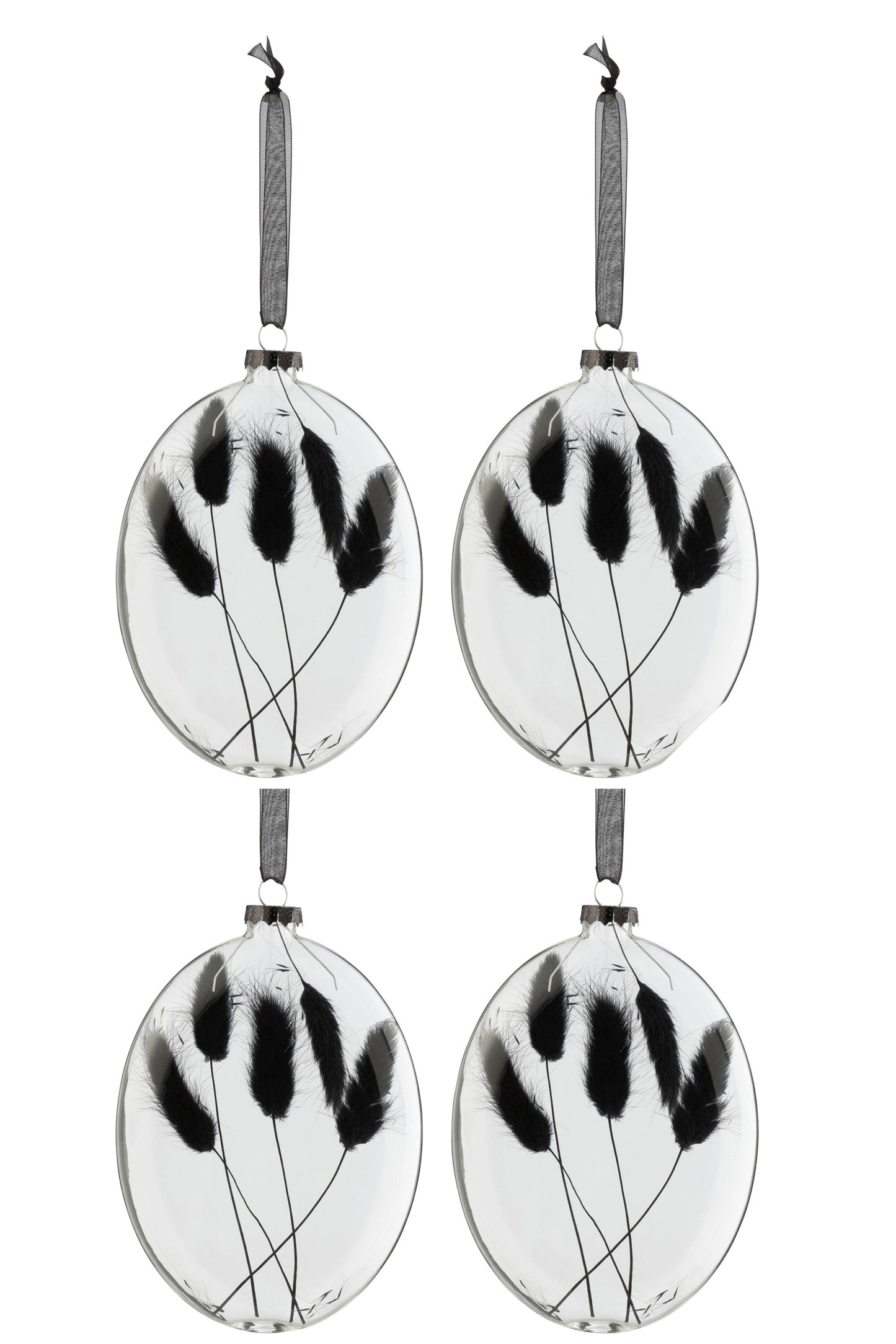 Glass Christmas Baubles Set (x4)