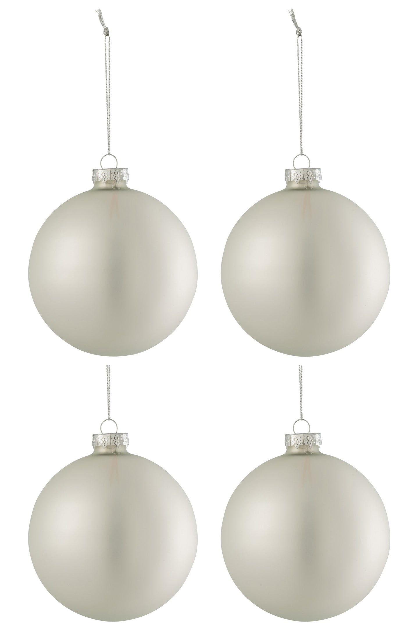 Glass Christmas Baubles Set (x4)