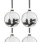 Glass Christmas Baubles Set (x4)