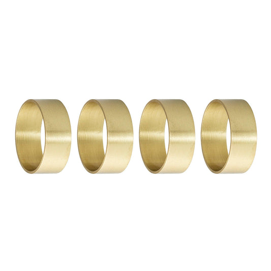 Gold Brass Napkin Ring Set (x4)