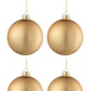 Gold Glass Christmas Baubles Set (x4)