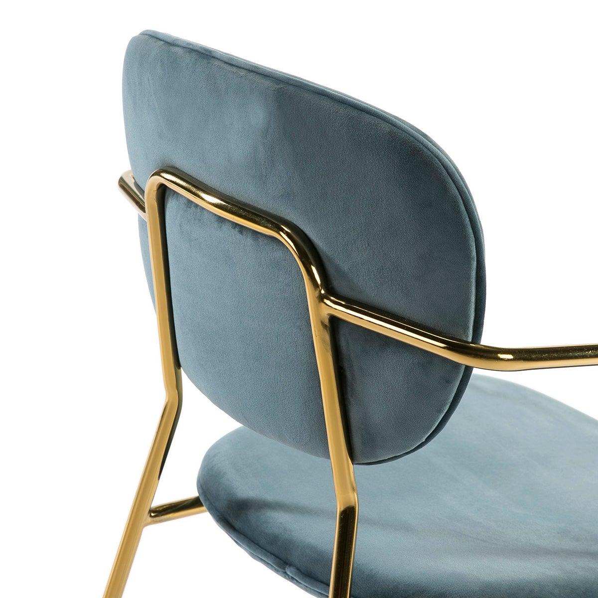 Gold Metal Chair W/Arms
