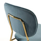 Gold Metal Chair W/Velour