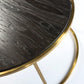 Gold Metal Coffee Table W/Wood