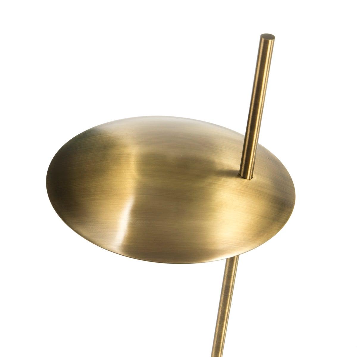 Gold Metal Floor Lamp W/Gold
