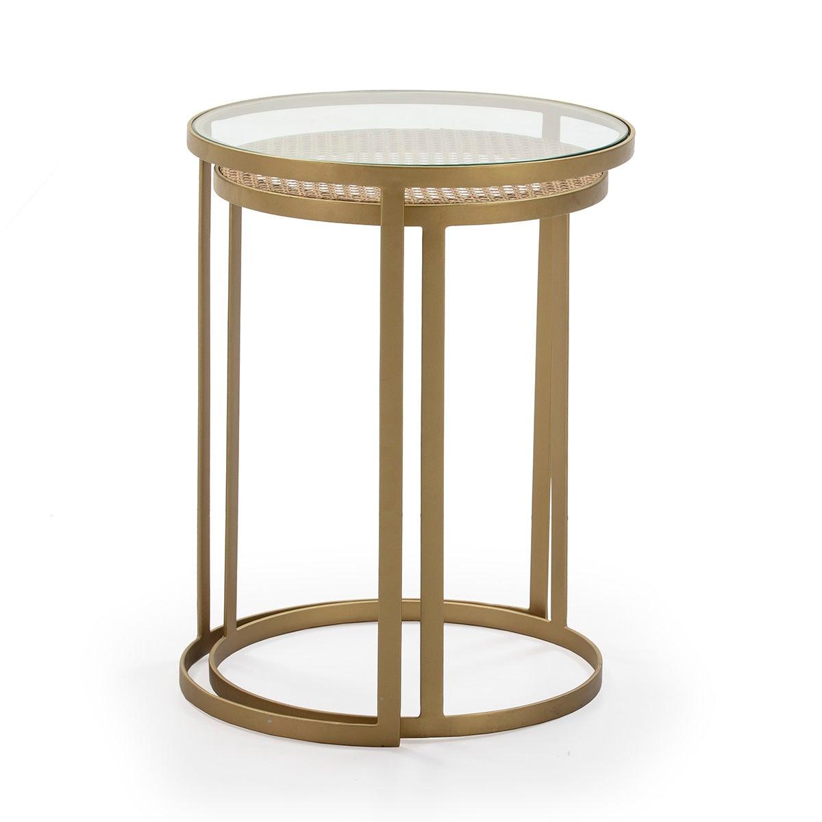 Gold Metal Side Table Set (x2)