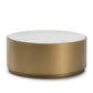 Gold Metal Side Table W/Wood