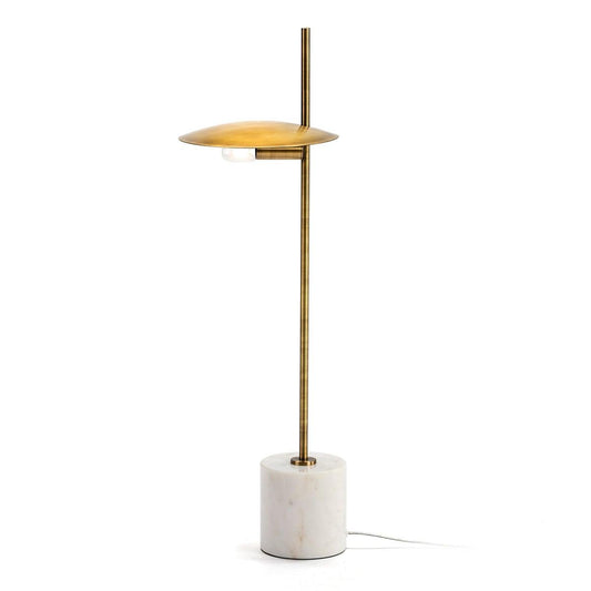 Gold Metal Table Lamp W/Gold