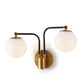Gold Metal Wall Lamp W/Two Arms