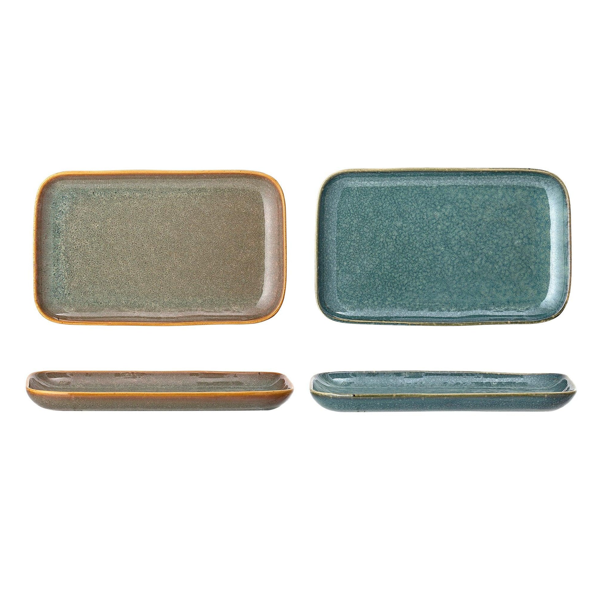 Green Ceramic Plate Set (x2)
