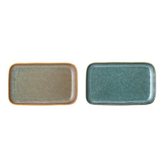 Green Ceramic Plate Set (x2)