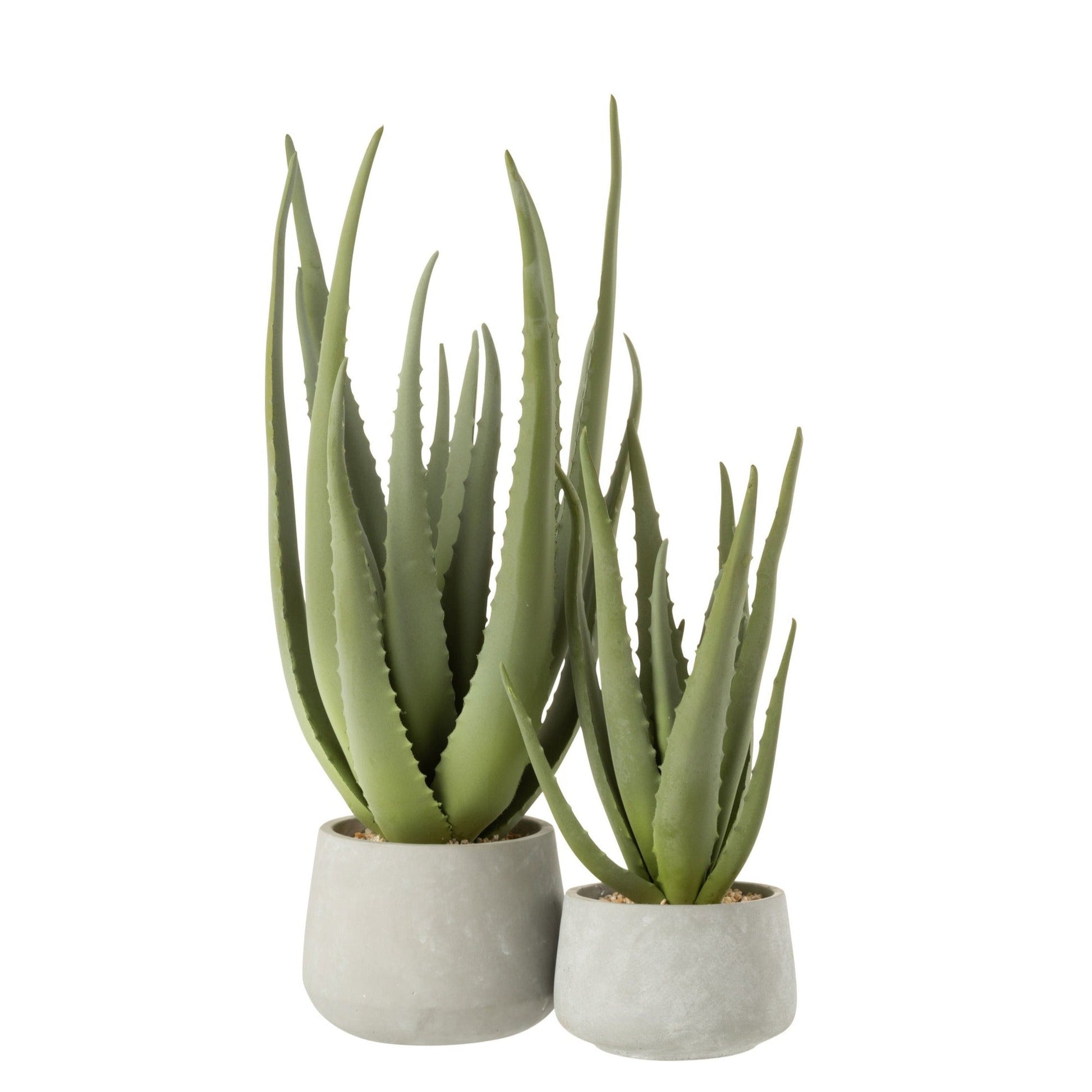 Green PVC Aloe W/ Flower Pot
