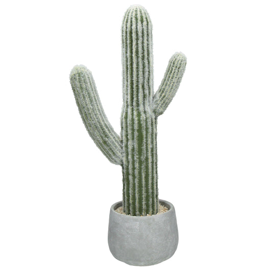 Green PVC Cactus W/Flower Pot