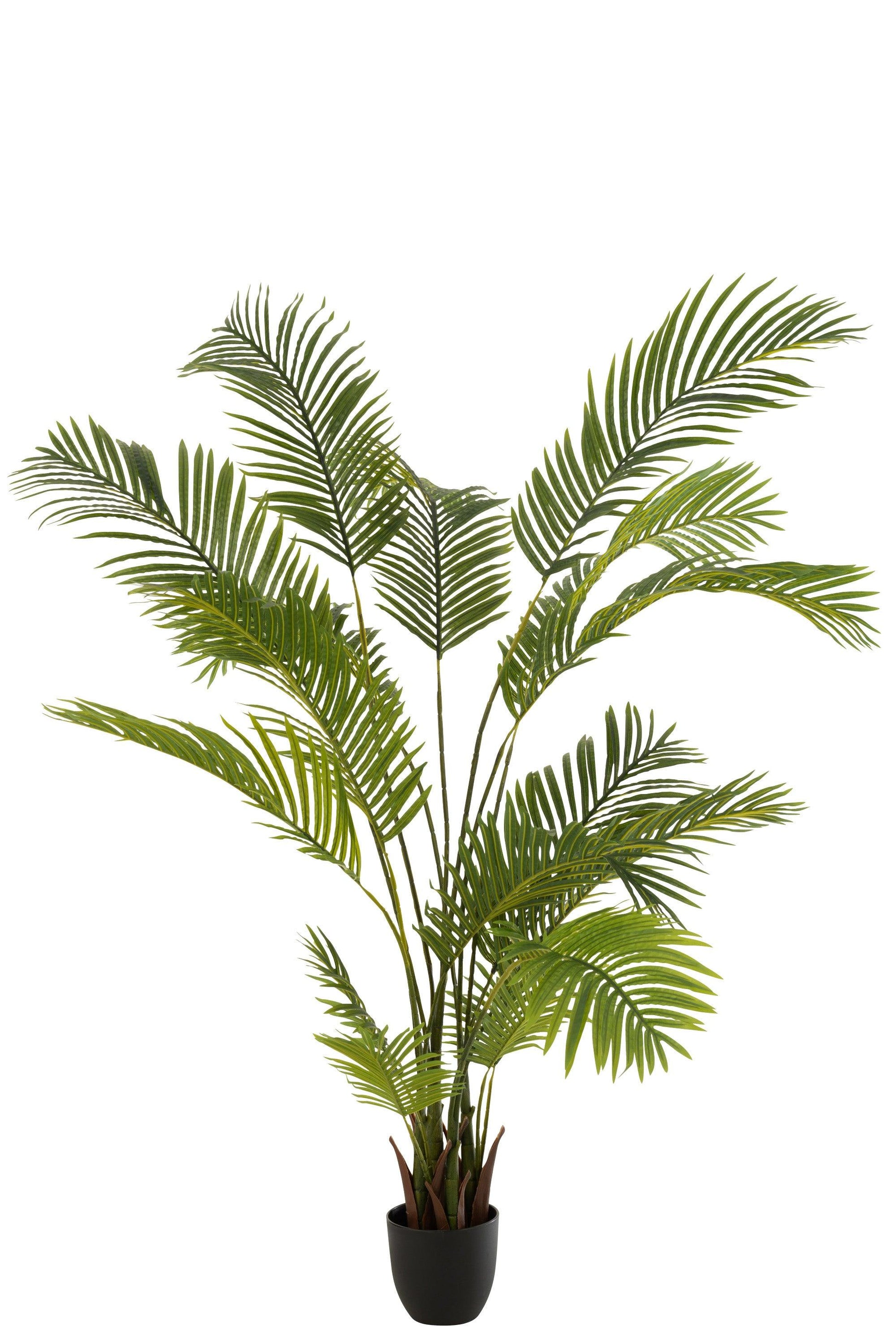Green PVC Chrysalidocarpus W/ Flower Pot