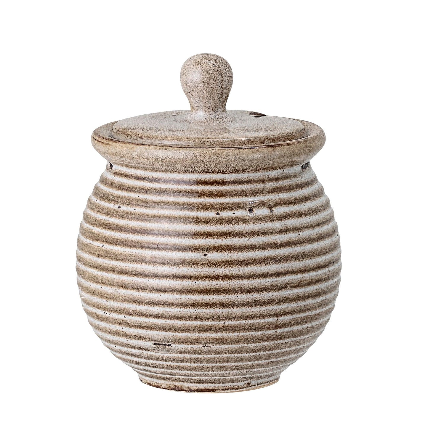 Grey Ceramic Pot W/ Lid