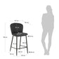 Grey Fabric Barstool