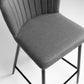 Grey Fabric Barstool