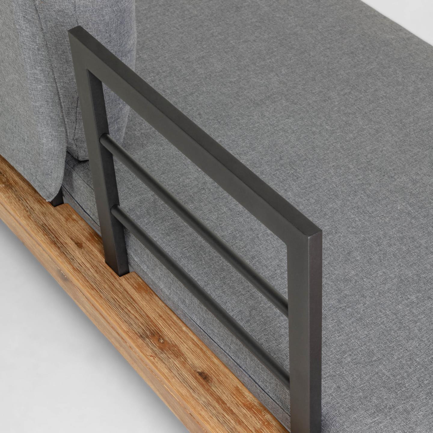 Grey Fabric Seater Corner Sofa W/ Coffee Table