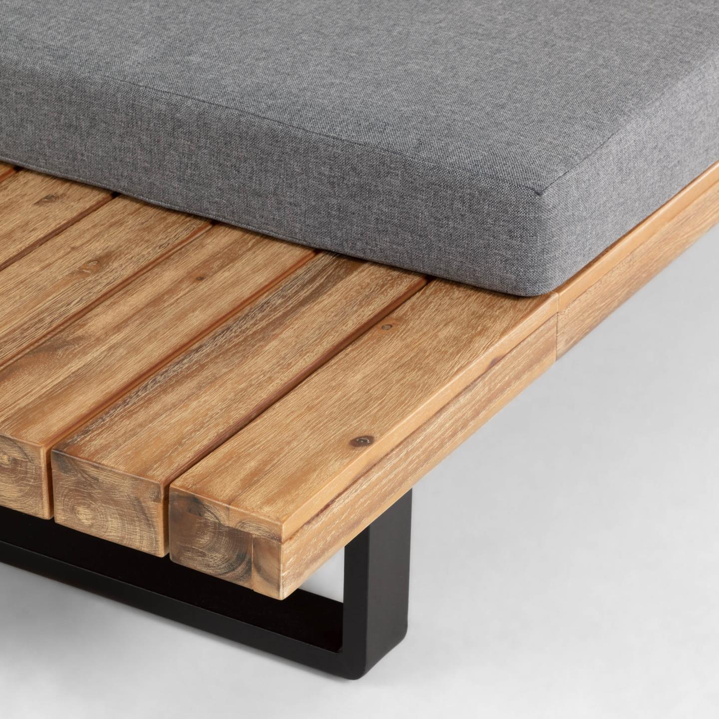 Grey Fabric Seater Corner Sofa W/ Coffee Table