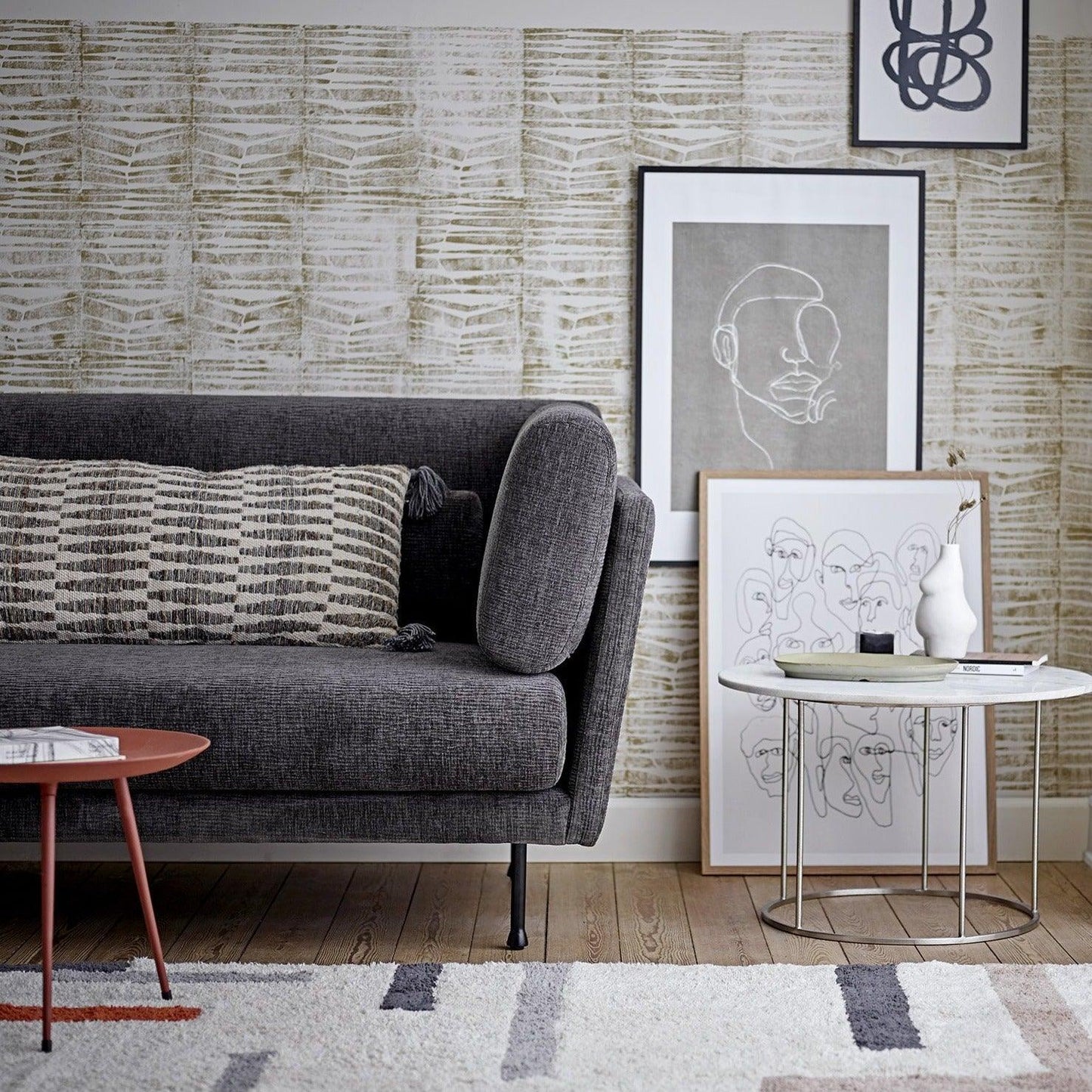 Grey Polyester Sofa