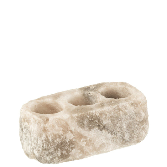 Grey Stone Candle Holder