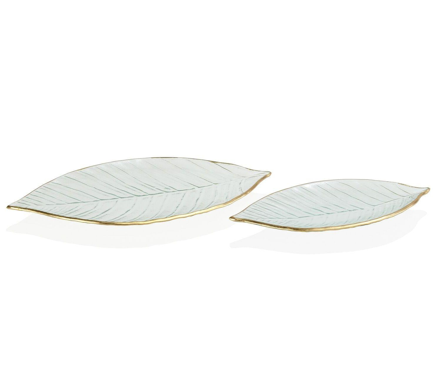 Handmade Glass Leaf Plate