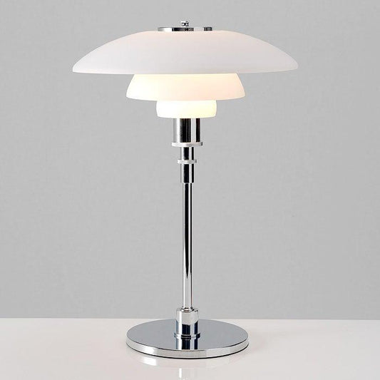 Iron Table Lamp W/Glass