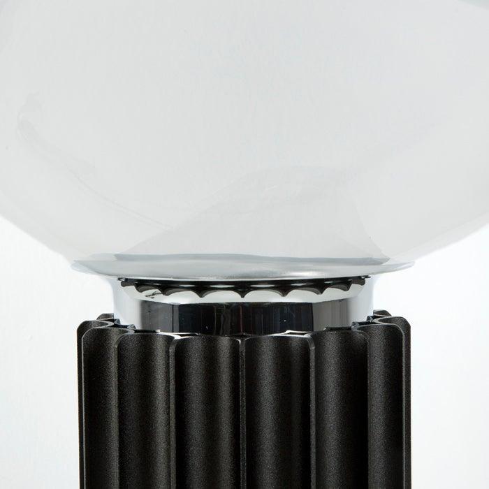 Iron Table Lamp W/White Glass