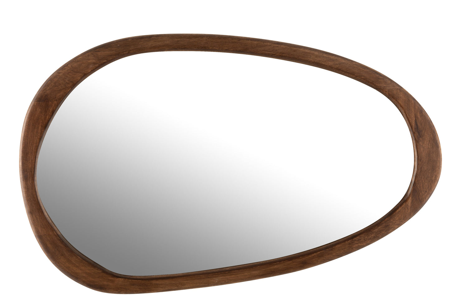 Irregular Brown Wood Mirror