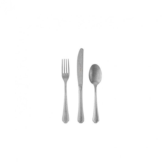 Matte Stainless Iron Dessert Cutlery Set (x18)