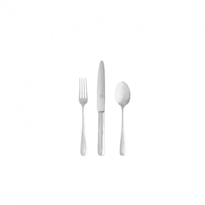 Matte Stainless Iron Dessert Cutlery Set (x18)