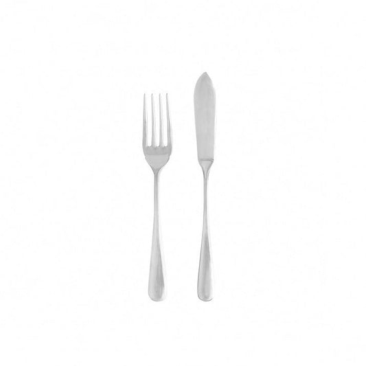 Matte Stainless Iron Fish Cutlery Set (x12)