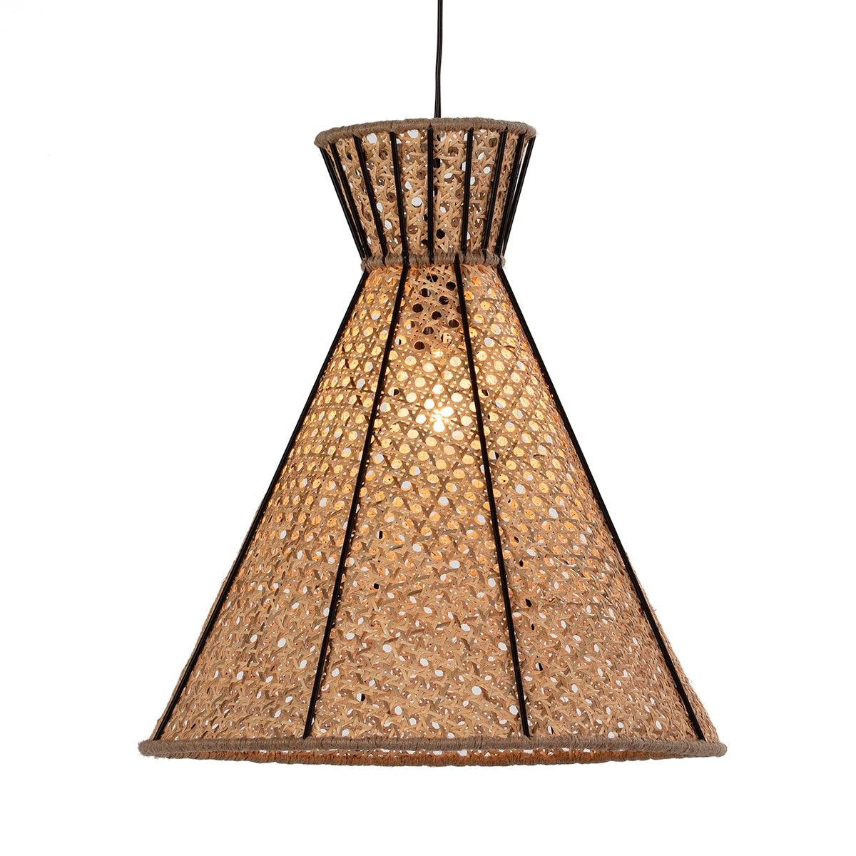 Nature Rattan Ceiling Lamp W/Metal