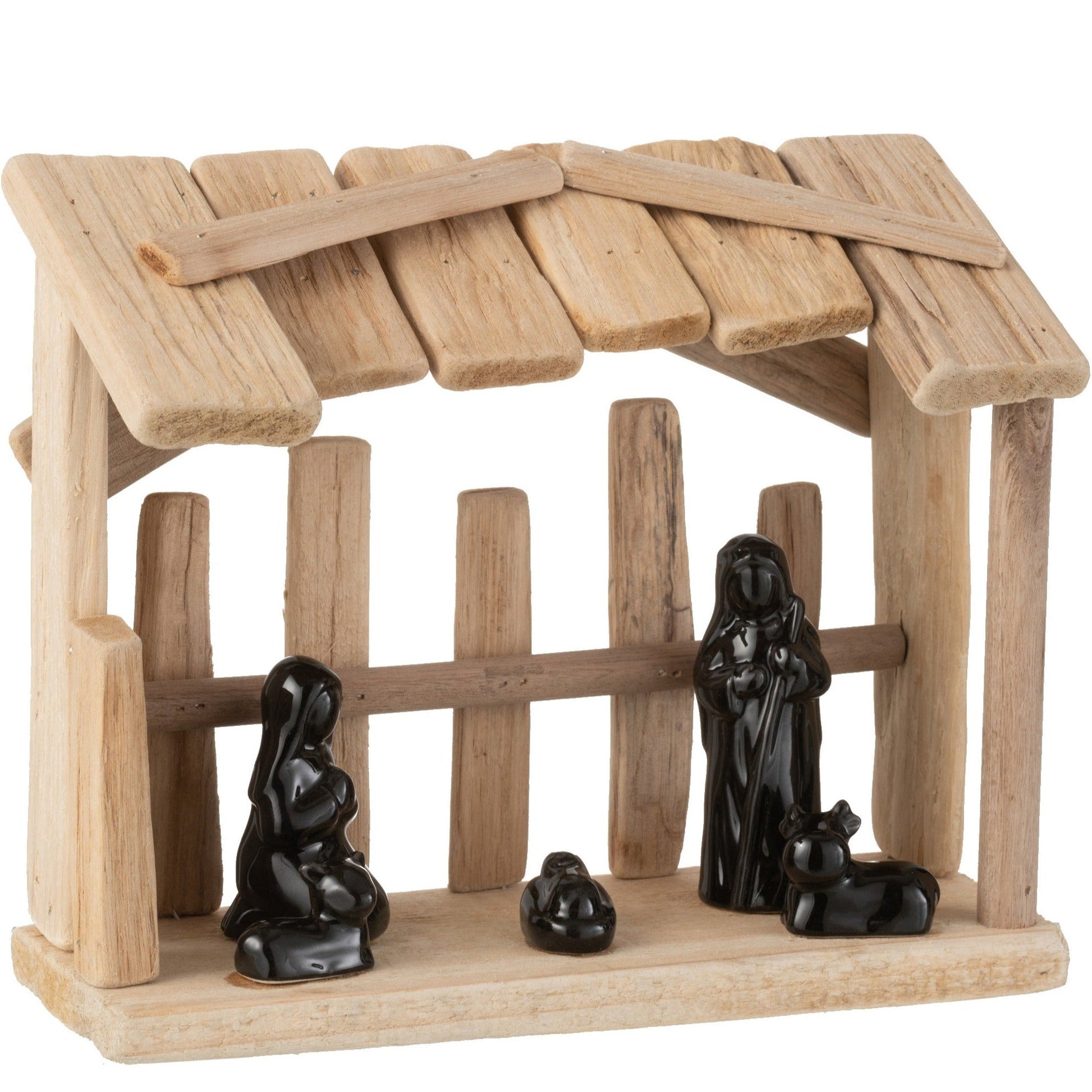 Nature Wood Nativity Scene