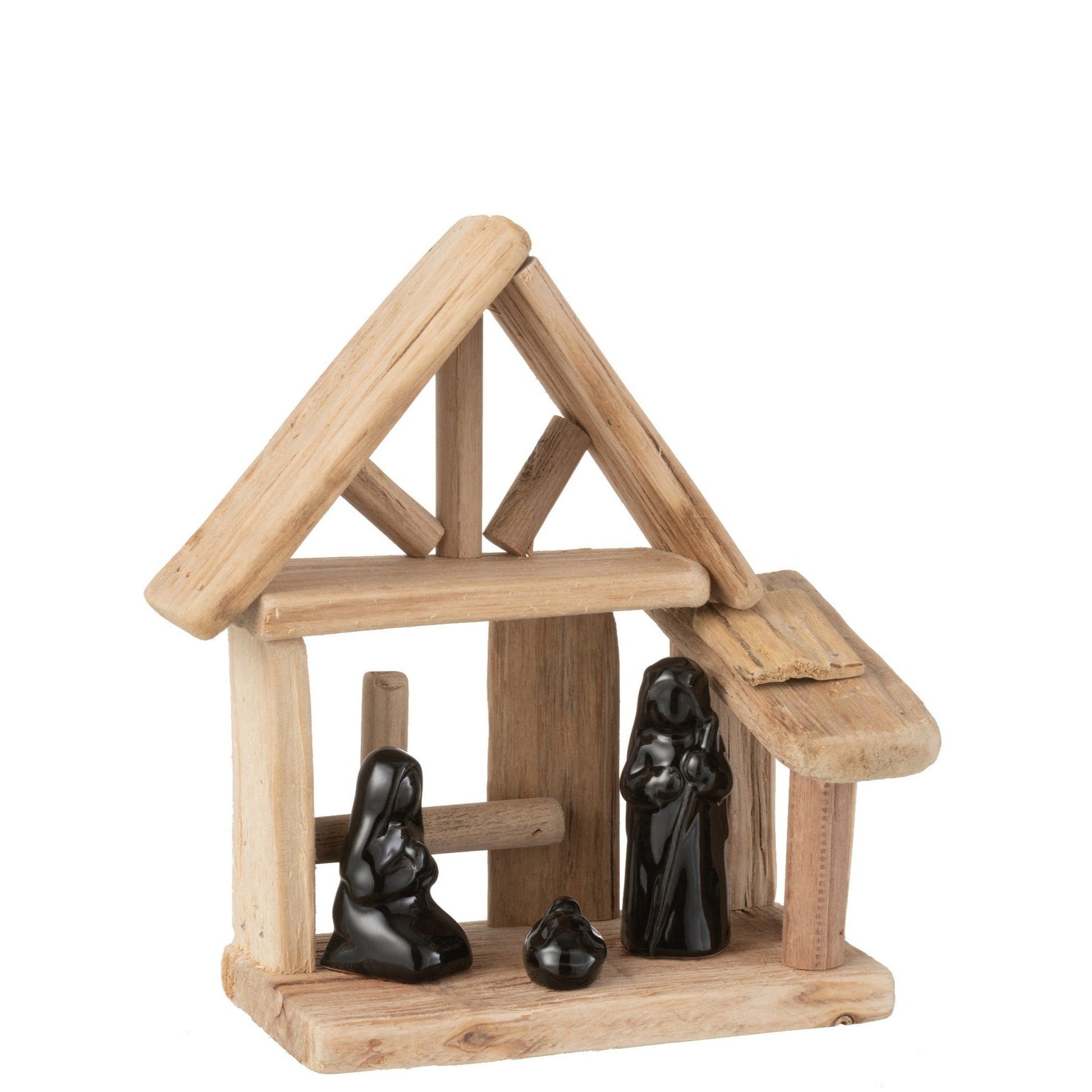 Nature Wood Nativity Scene