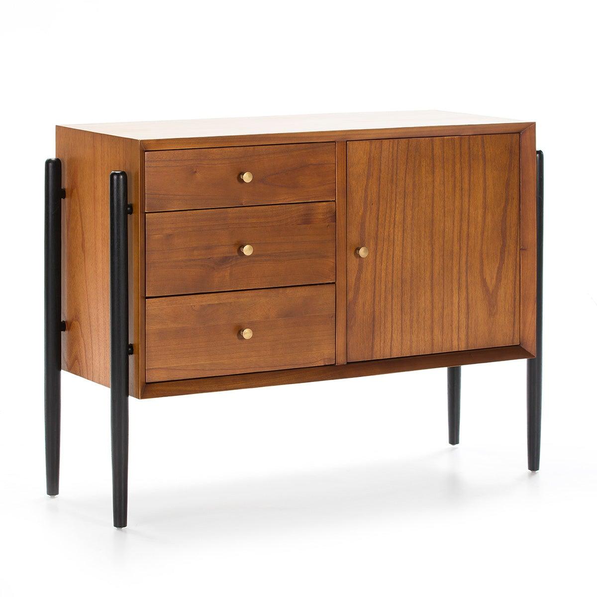 Nature Wood Sideboard W/Black Legs