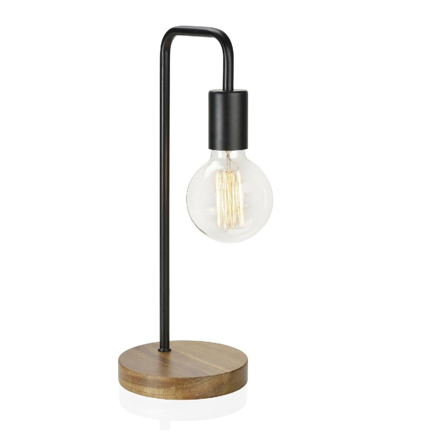 Nature Wood Table Lamp W/ Brass