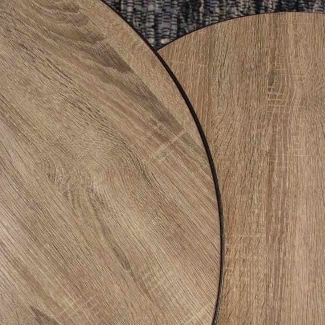 Oak Wood Coffee Table Set (x2)