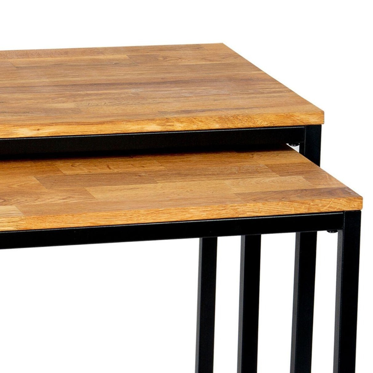 Oak Wood Side Table Set (x2)
