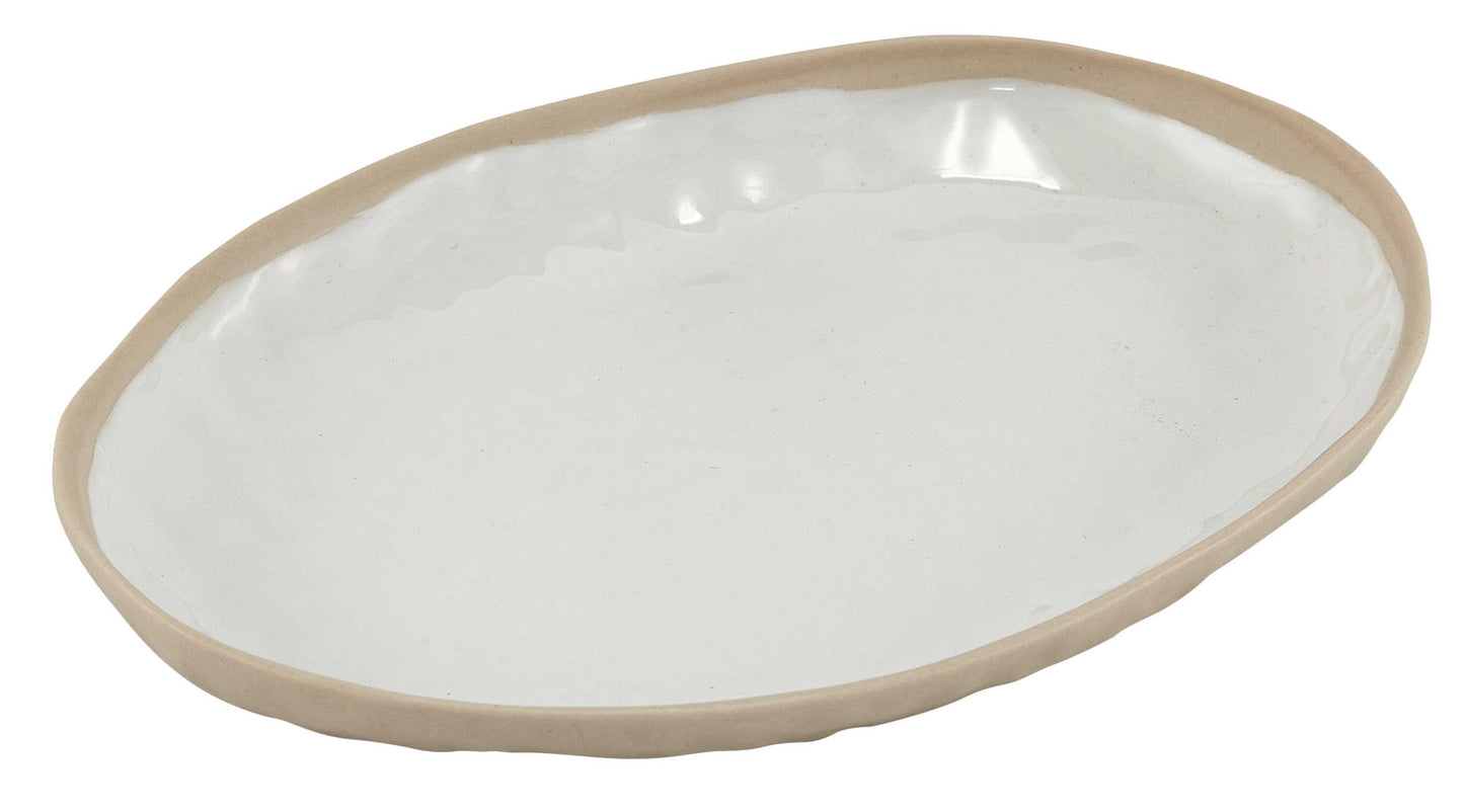 Oval Ceramic Plate Set (x8)
