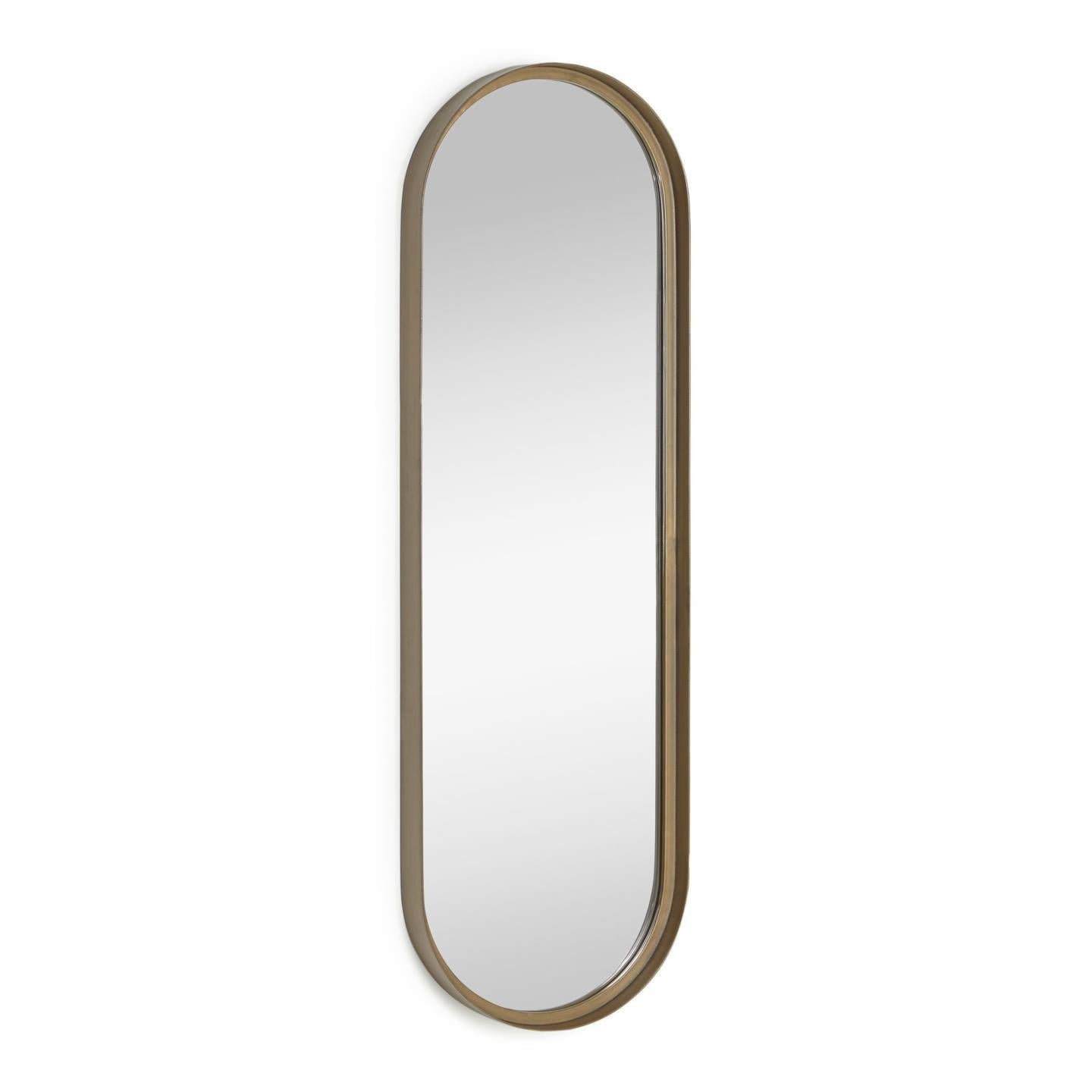 Oval Gold Iron Mirror