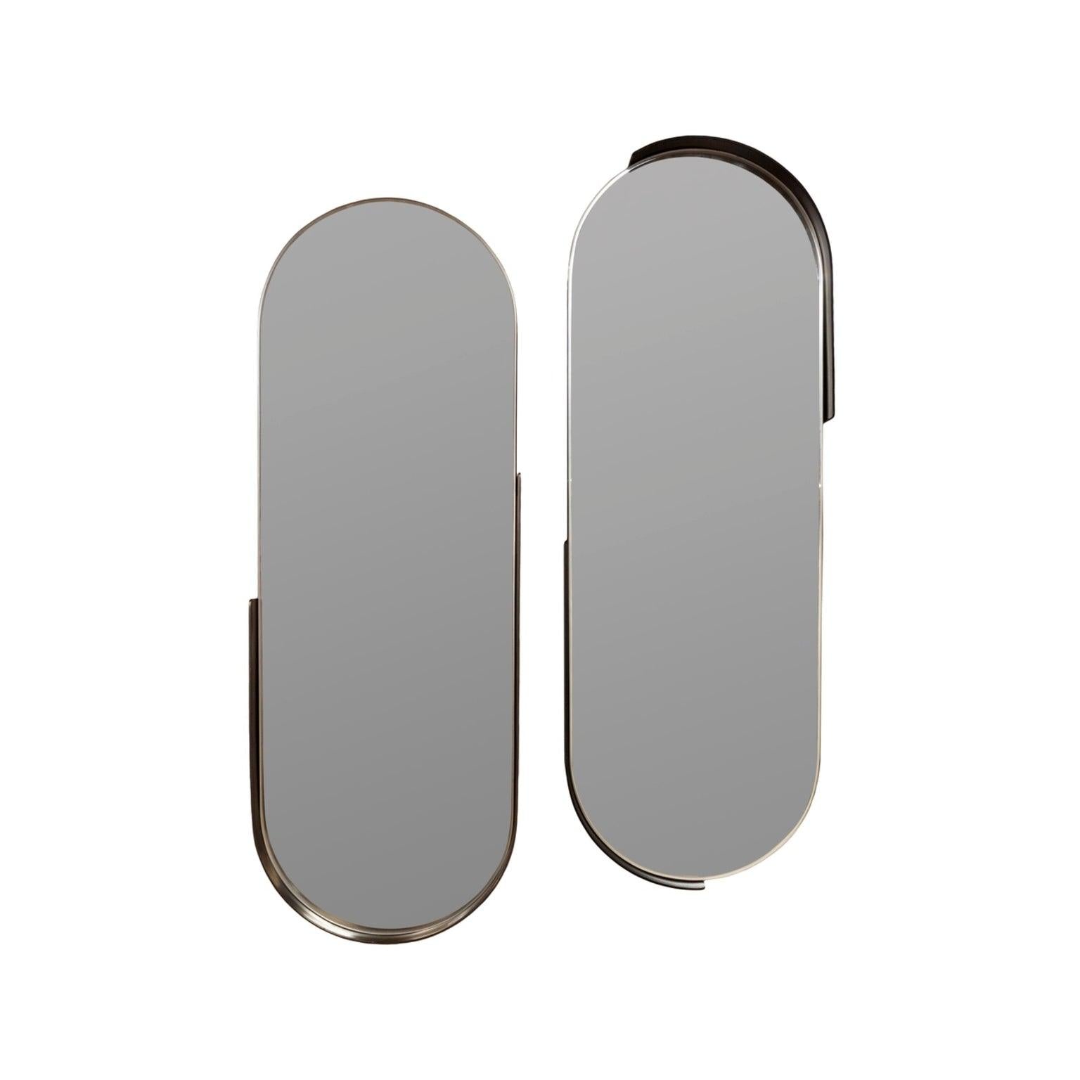 Oval Iron Mirror Set (x2)