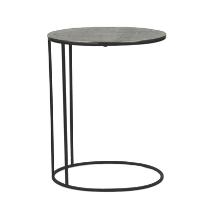 Oval Metal Side Table