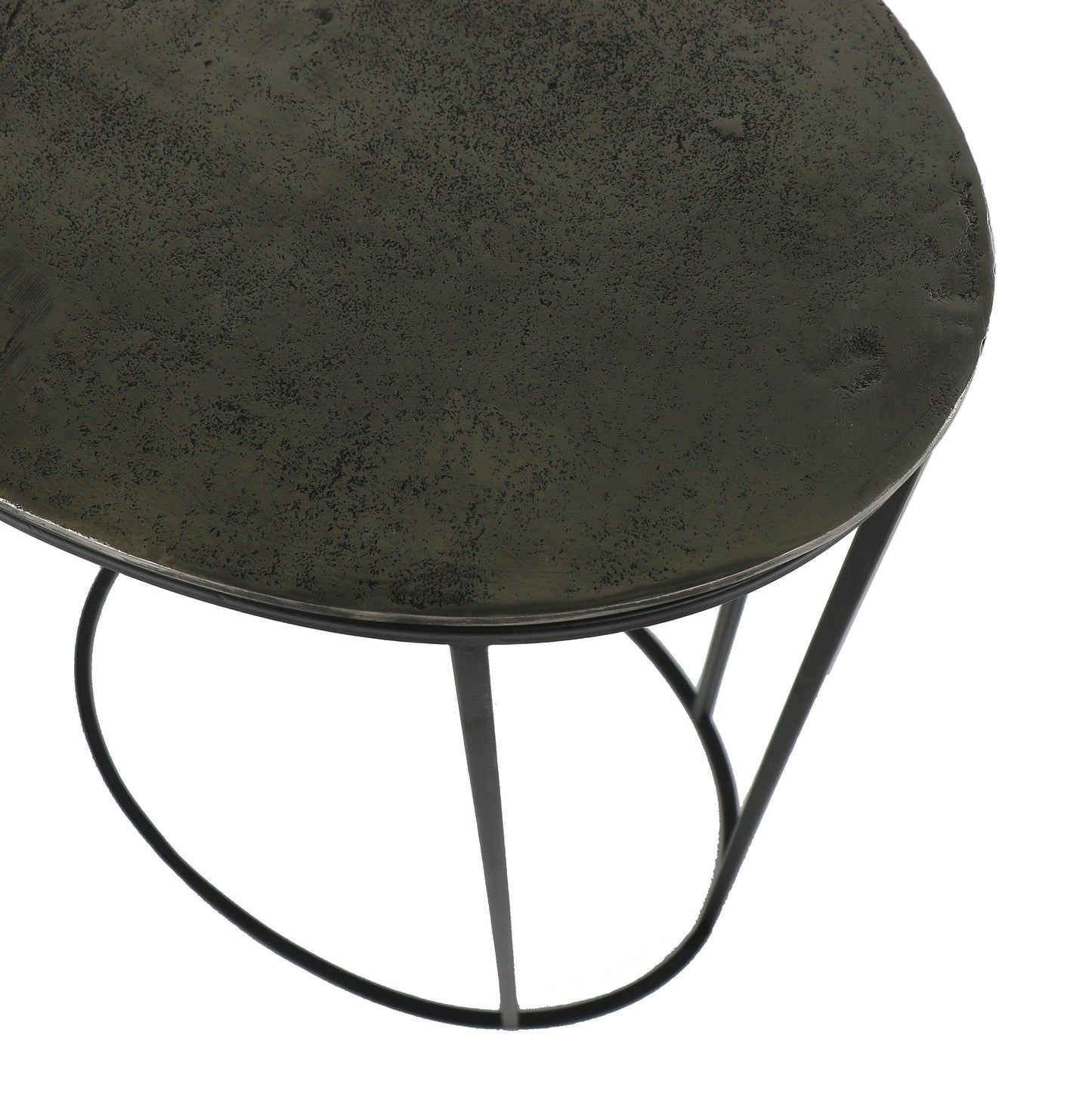 Oval Metal Side Table