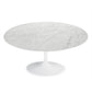 Oval White Marble Dining Table